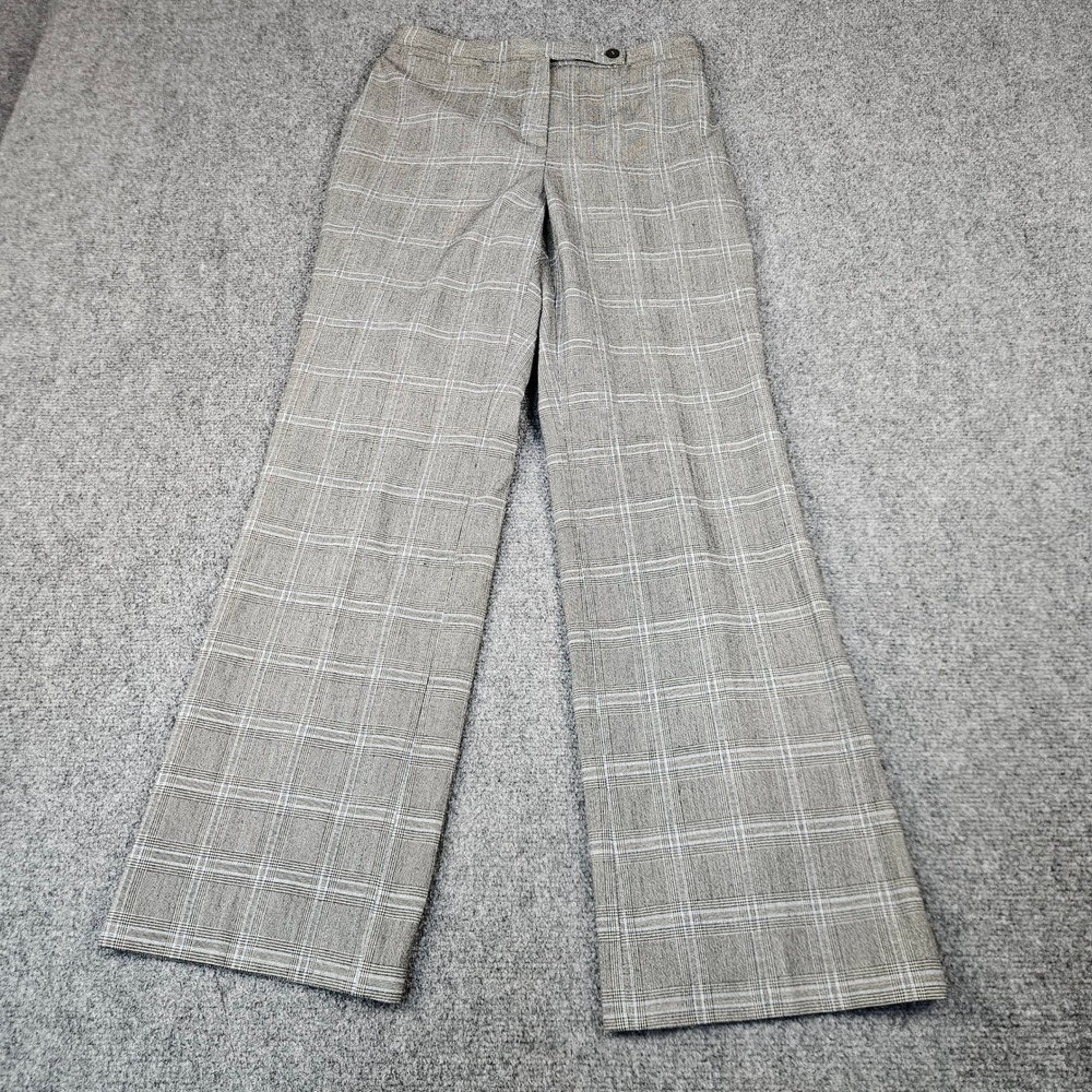 Focus 2000 Gray Plaid Stain Repellent Wide Leg Dress Pants Women 8P Professional